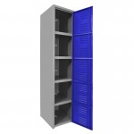 Locker metálico dual grande - 5 puertas azul